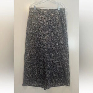 INC International Concepts Floral Print Sayin Wide Leg Pants Womens Large (1260)